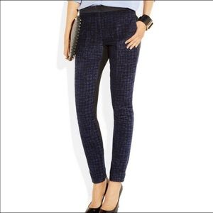 The Row blue and black textured trousers